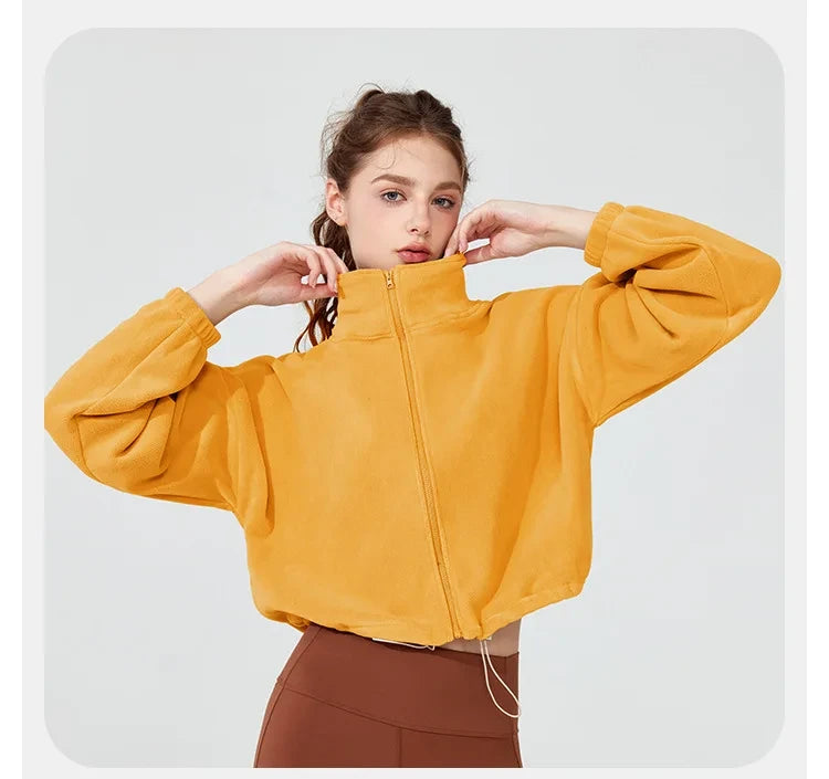 Fleece Sherpa Cropped Jacket