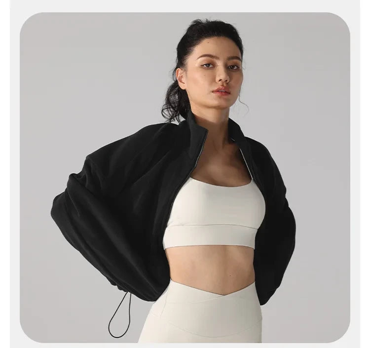 Fleece Sherpa Cropped Jacket