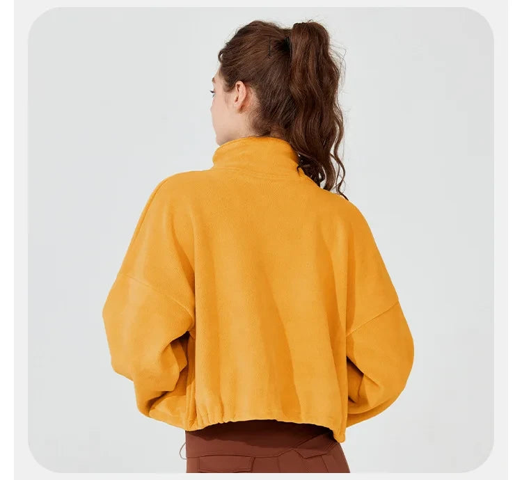 Fleece Sherpa Cropped Jacket