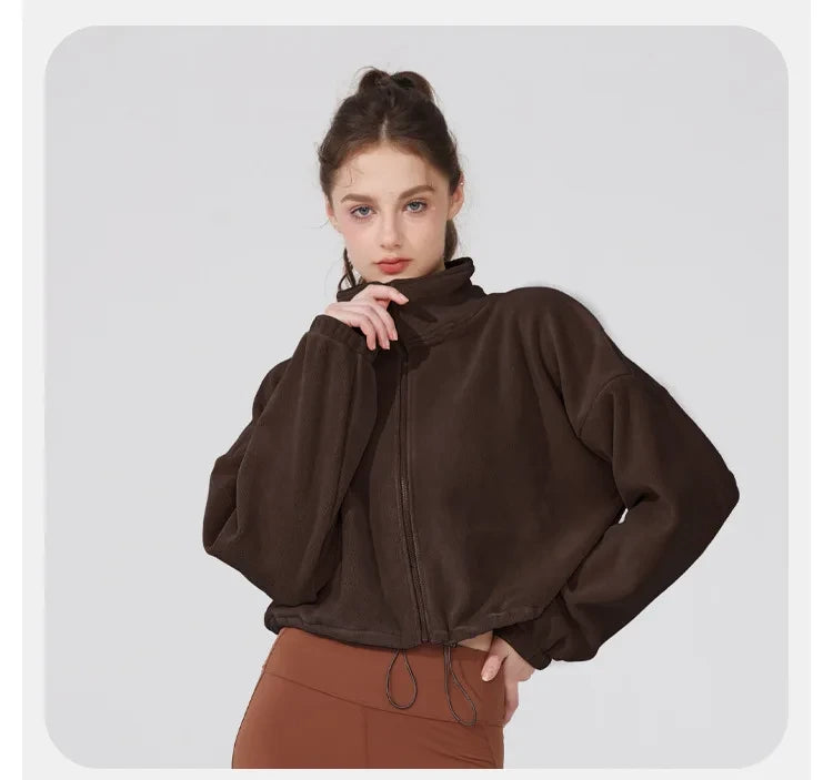 Fleece Sherpa Cropped Jacket