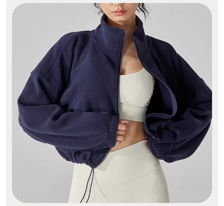 Fleece Sherpa Cropped Jacket
