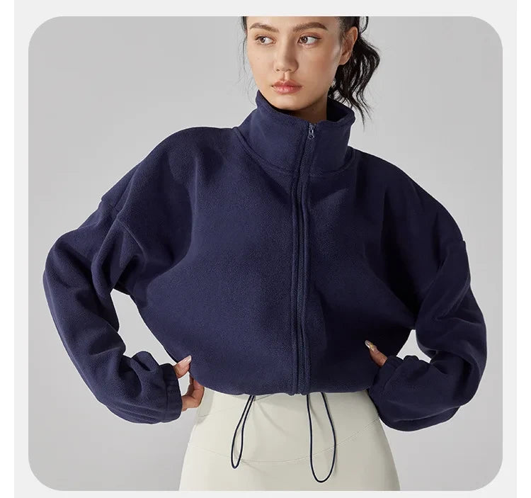 Fleece Sherpa Cropped Jacket