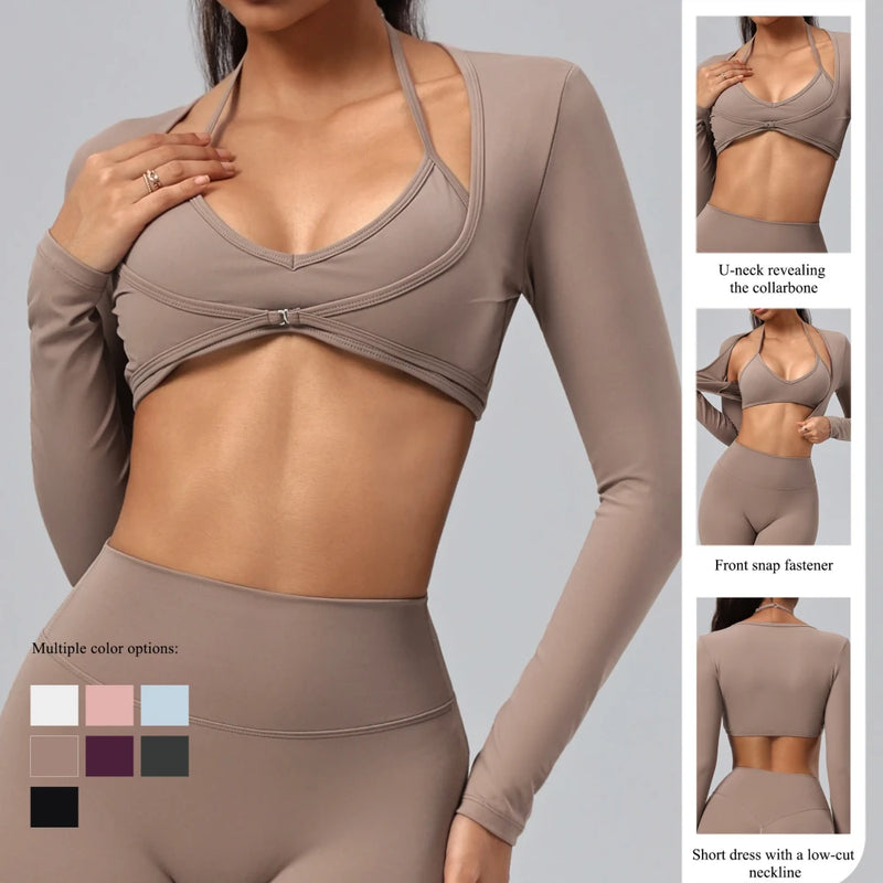 Long Sleeve Yoga Crop Top