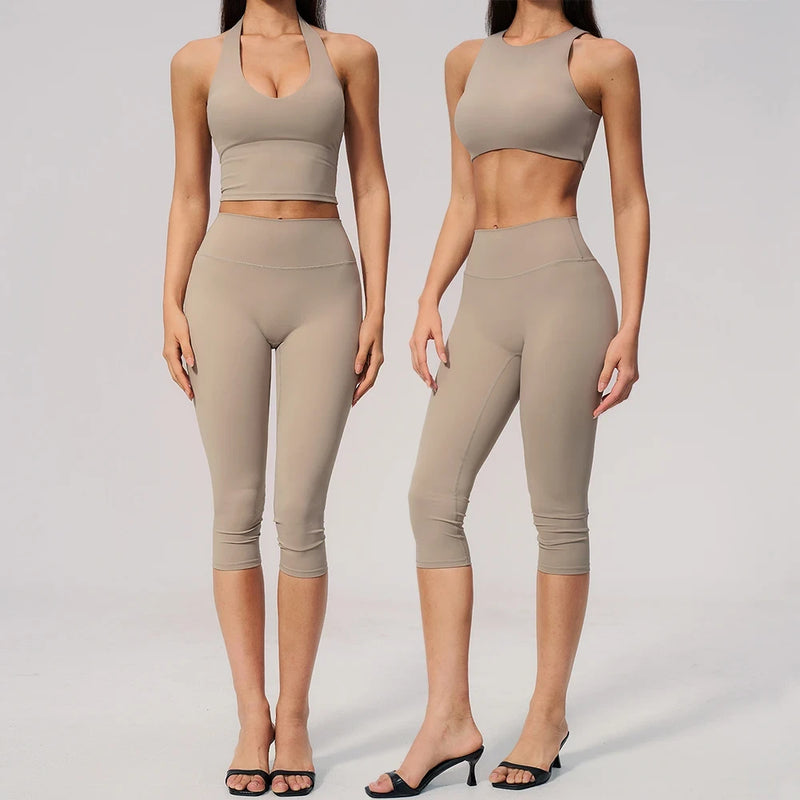 Yoga Capri Pants Athletic Set